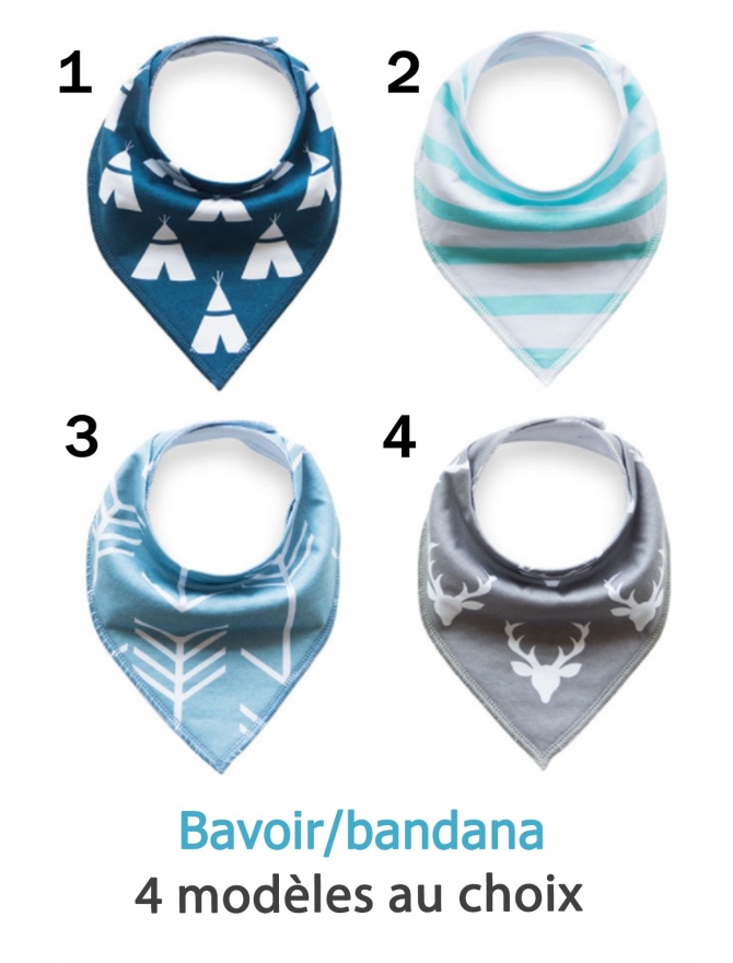 Bavoir triangle style bandana - garçon