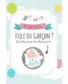 Carte à gratter annonce du sexe "c'est un garçon"