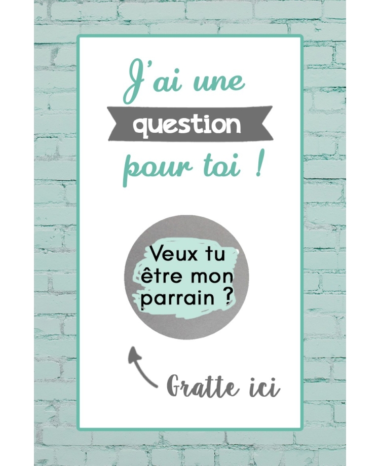 Carte à gratter pour demande originale