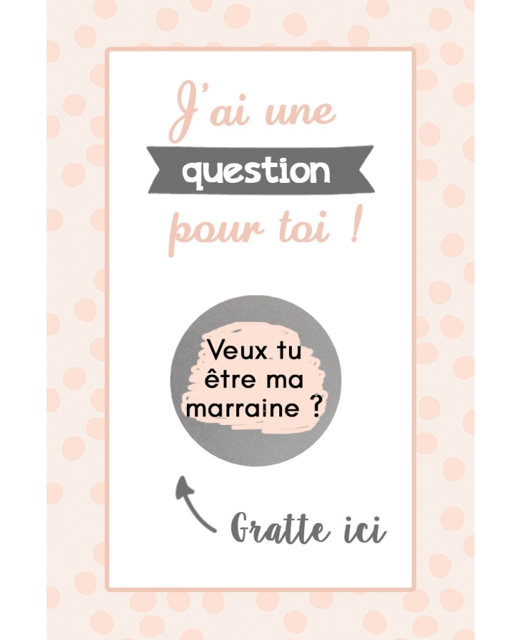 Carte à gratter pour demande originale