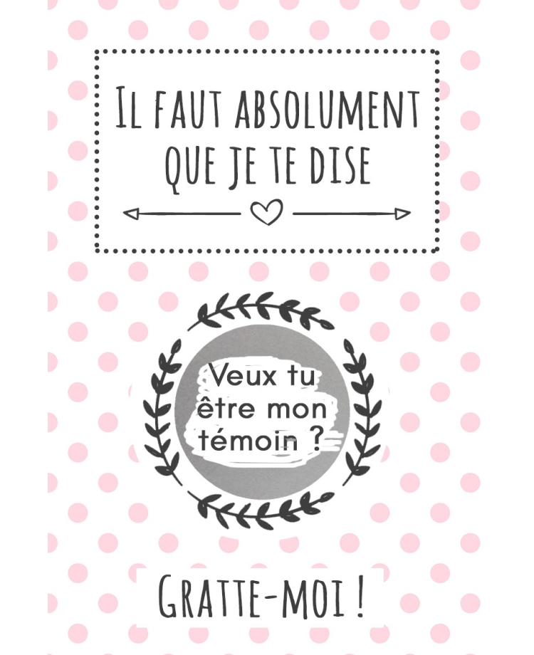 Carte à gratter pour annonce originale