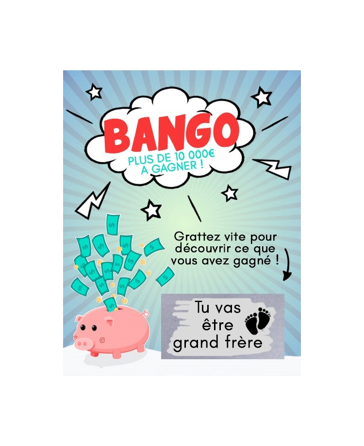 Carte à gratter à personnaliser pour demande originale