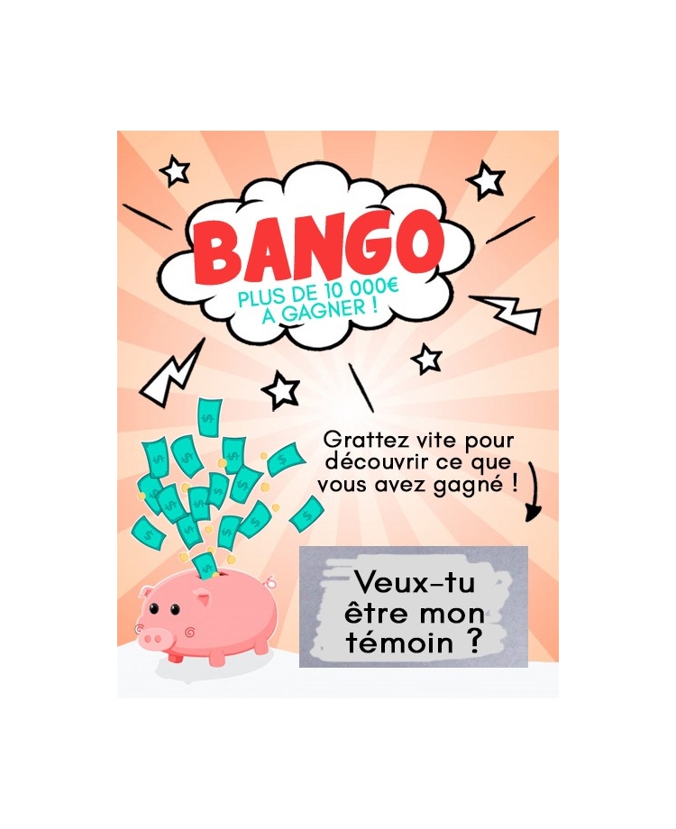 Carte à gratter à personnaliser pour demande originale