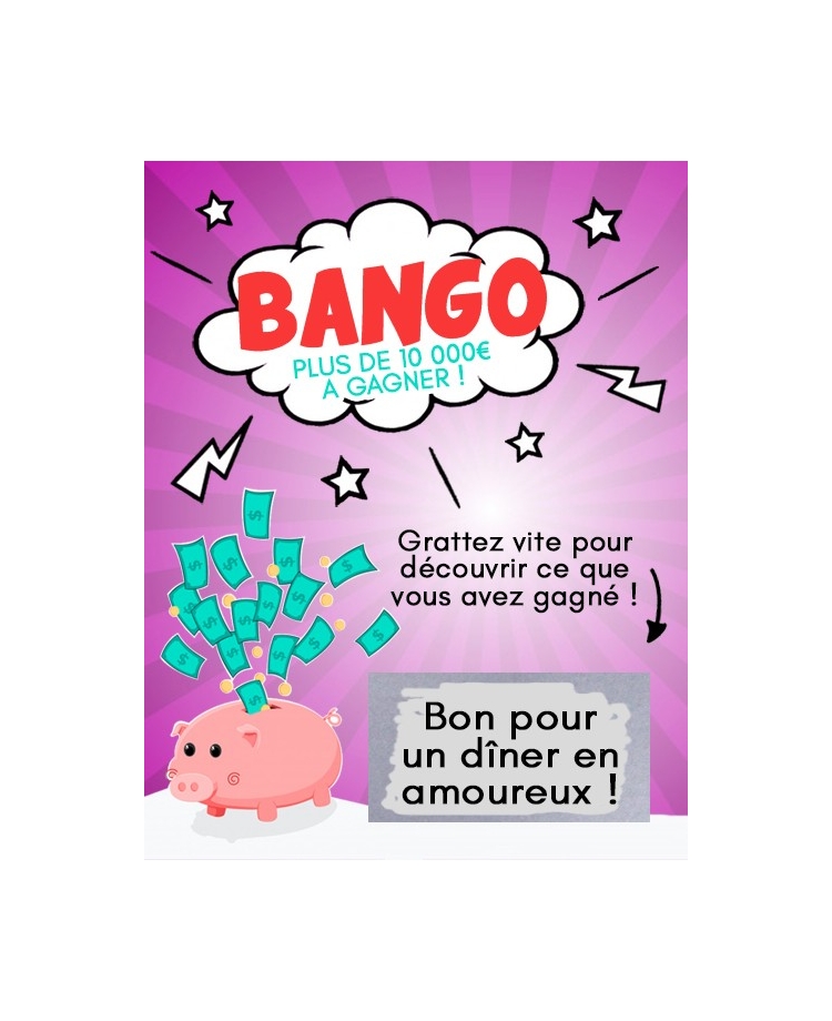 Carte à gratter à personnaliser pour annonce originale