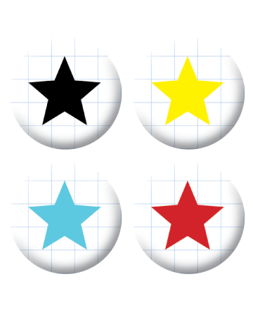 Badges étoiles scrapbooking