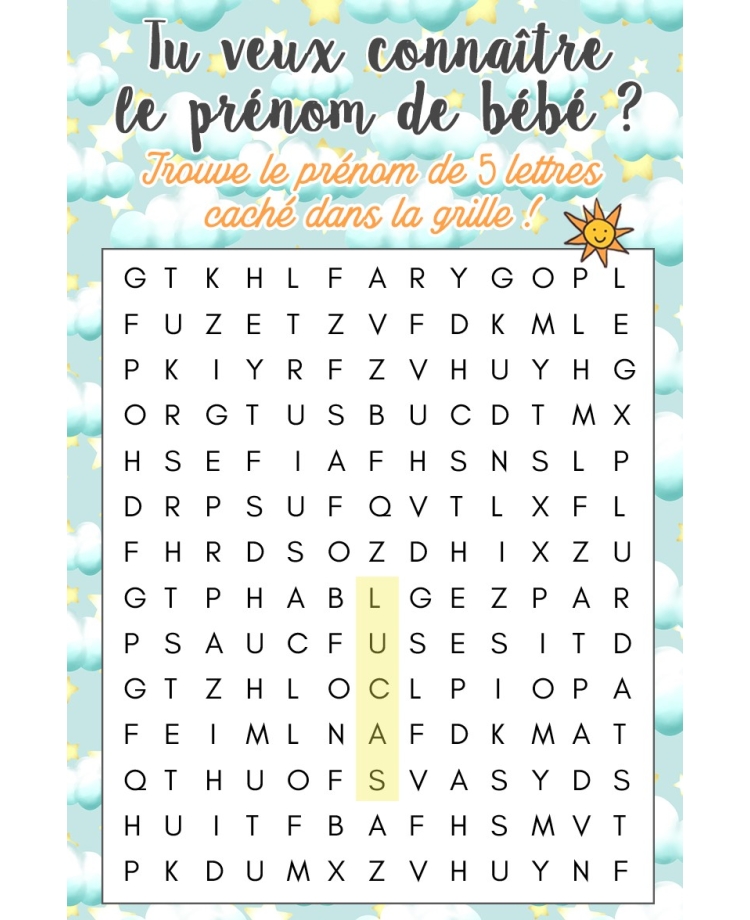 faire découvrir le prénom de bébé de façon originale. annonce prénom
