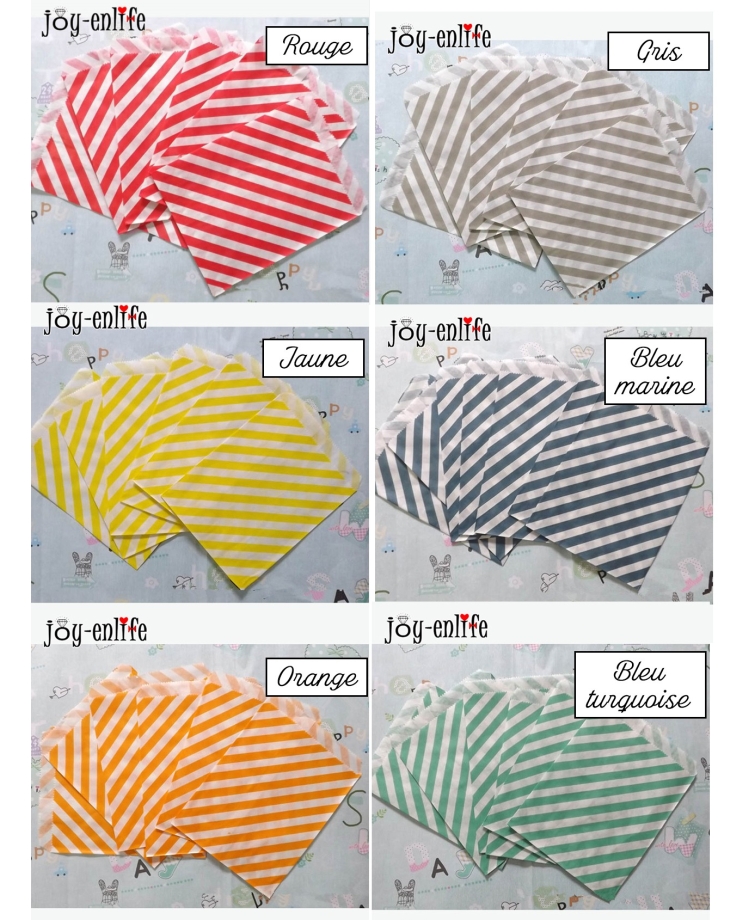 Un sachet à rayures pour emballer vos cadeaux