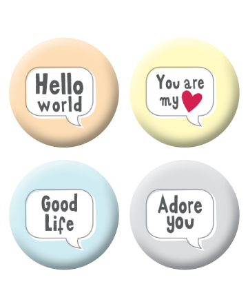 Badges mot bulle scrapbooking