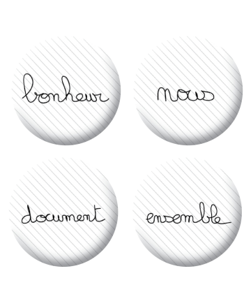 Badges mots loisirs créatifs