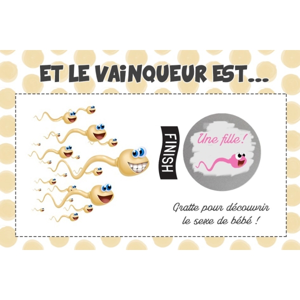 Crafts Petite Carte A Gratter Annonce Originale Sexe Bebe Morpion Fille Card Making New Ikejacitymall Com Ng