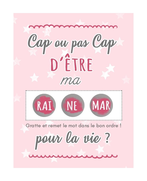 Mini-carte à gratter pour une demande de parrain/marraine originale ...