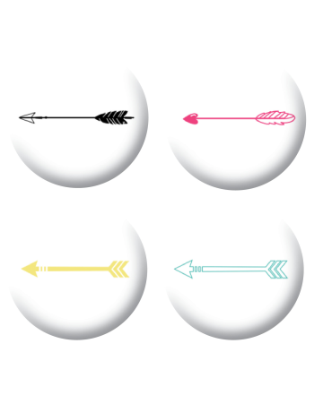 Badges fléches de couleurs scrapbooking