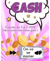 Carte à gratter "on va se marier""