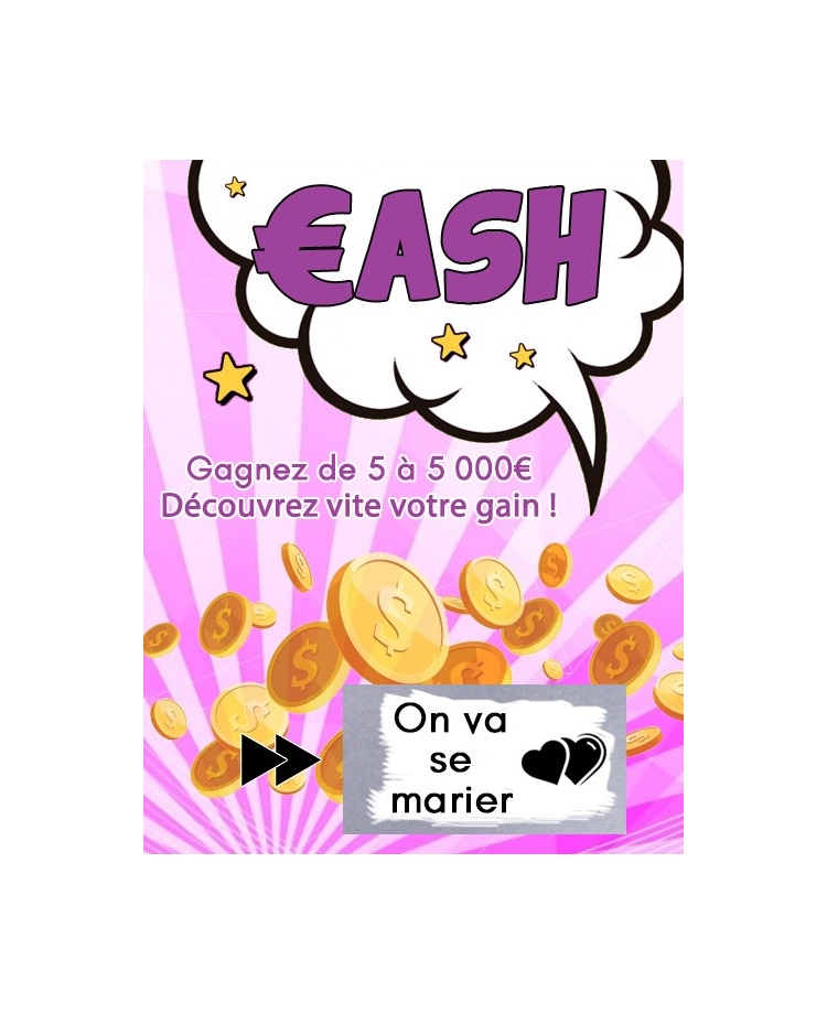 Carte à gratter "on va se marier""
