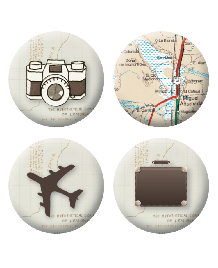 Badges voyages loisirs créatifs