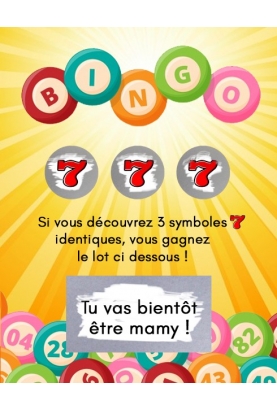 Mini-carte à gratter "Bingo" pour annonce ou demande originale