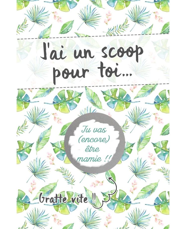 Carte à gratter annonce originale