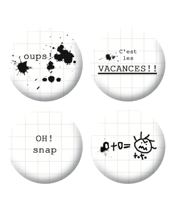 Badges école est fini loisirs créatifs