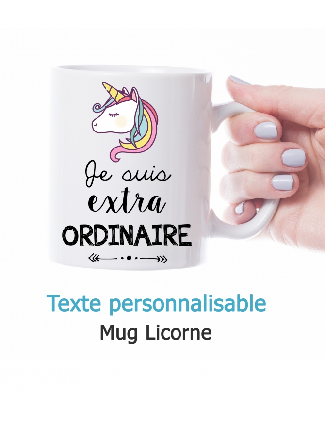 Mug personnalisable Licorne