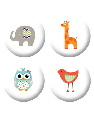 Badges animaux mignons scrapbooking