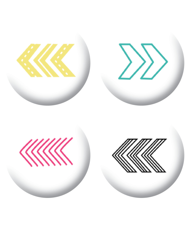 Badges fléches scrapbooking