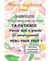 Carte à gratter bonnes vacances ATSEM, Maîtresse, Nounou