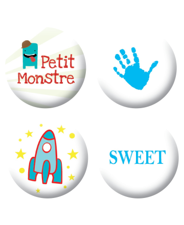 Badges garçons scrapbooking