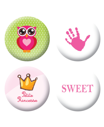 Badges filles scrapbooking