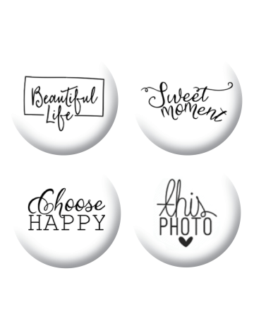 Badges textes scrapbooking
