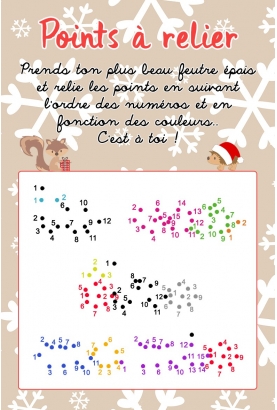 Points à relier spécial Noël pour annonce originale