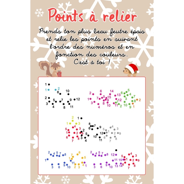 Points à relier spécial Noël pour annonce originale