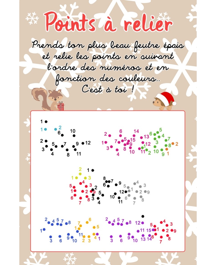 Points à relier spécial Noël pour annonce originale