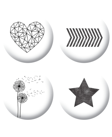 Badges graphiques noirs scrapbooking