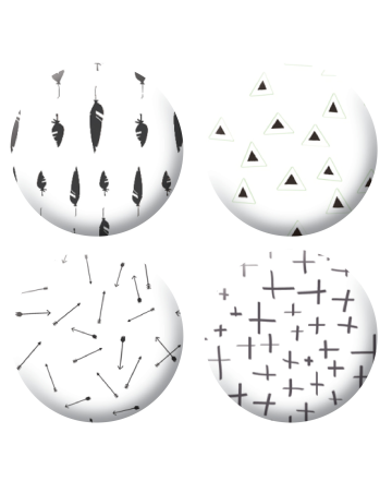 Badges géométrique noir scrapbooking