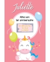 Petite carte d’invitation à gratter - 1 an de bébé