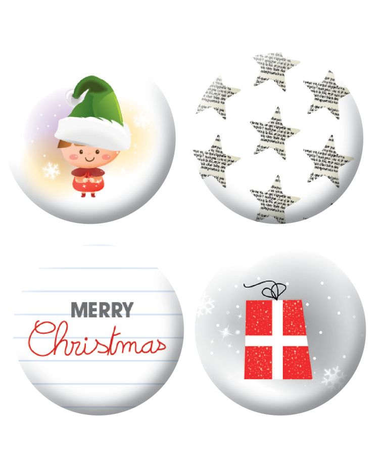 Badges noel scrapbooking