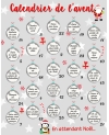 Calendrier de l'avent à gratter. calendrier avent personnaliser. cadeau calendrier avent.