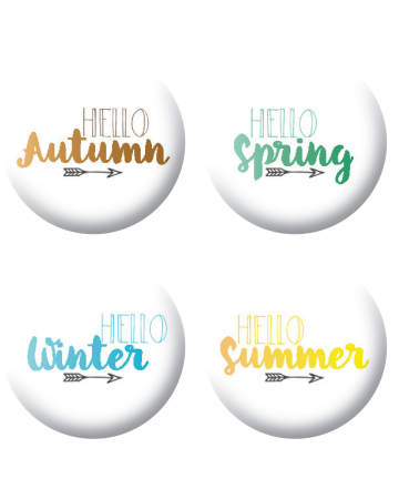 Badges saisons scrapbooking