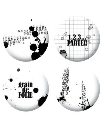 Badges grain de folie scrapbooking