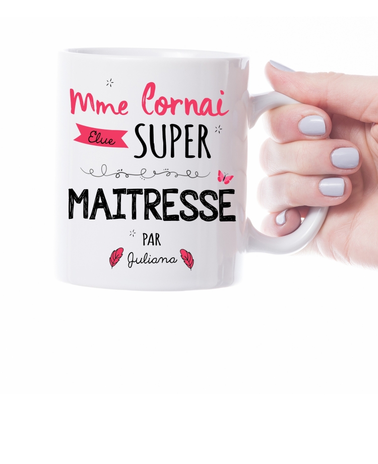 Mug maitresse. Cadeau maitresse. Cadeau ecole