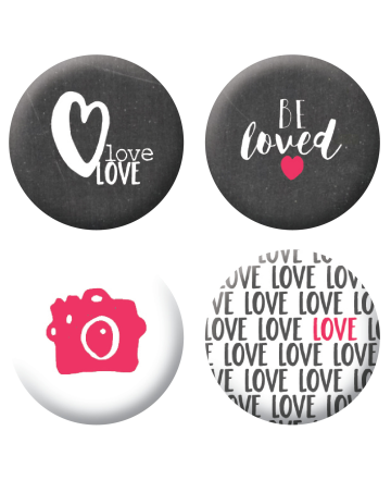 Badges be loved scrapbooking