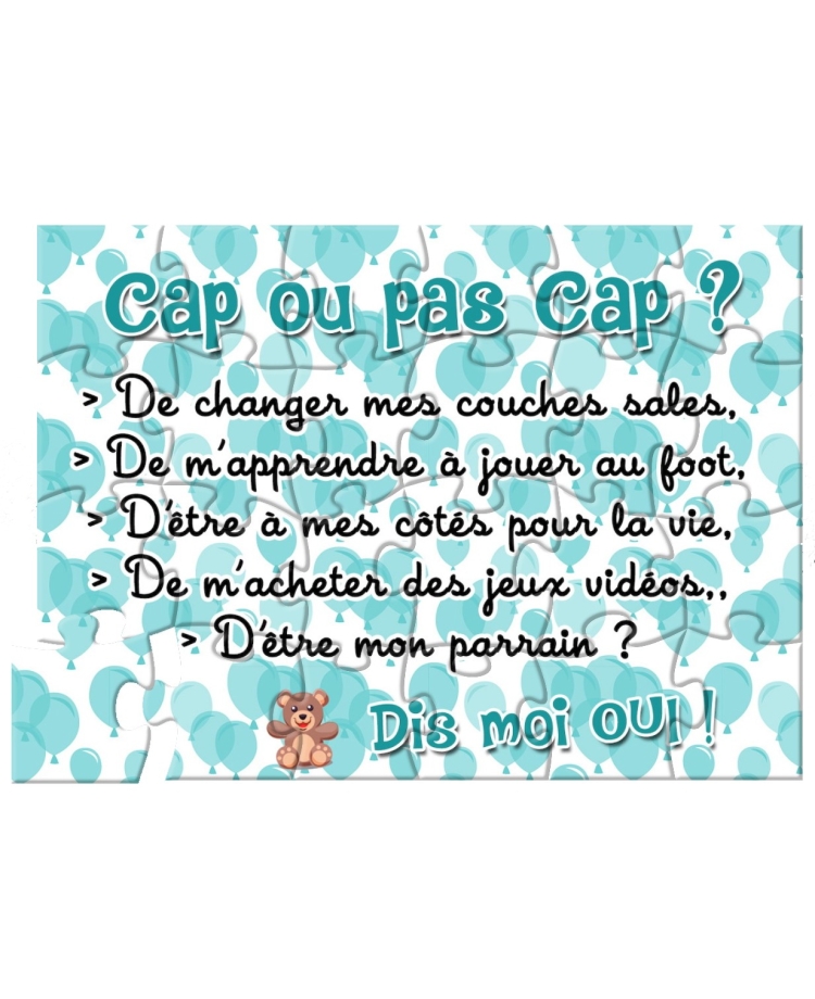 demande parrain. cadeau parrain. veux tu etre mon parrain. puzzle parrain