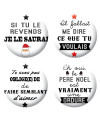 Badges humour noël