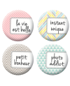 Badges étiquettes scrapbooking