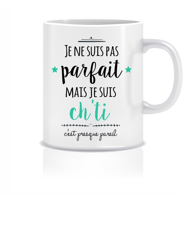 Mug "Je ne suis pas parfait(e)..." personnalisable