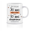 Mug anniversaire 30 ans.  mug fête. mug anniversaire. mug cadeau