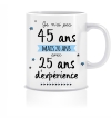 Mug anniversaire 45 ans.  mug fête. mug anniversaire. mug cadeau