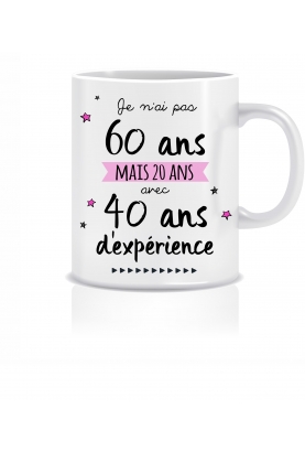Mug anniversaire 60 ans.  mug fête. mug anniversaire. mug cadeau