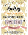 Carte d'invitation anniversaire à gratter adulte - ballon