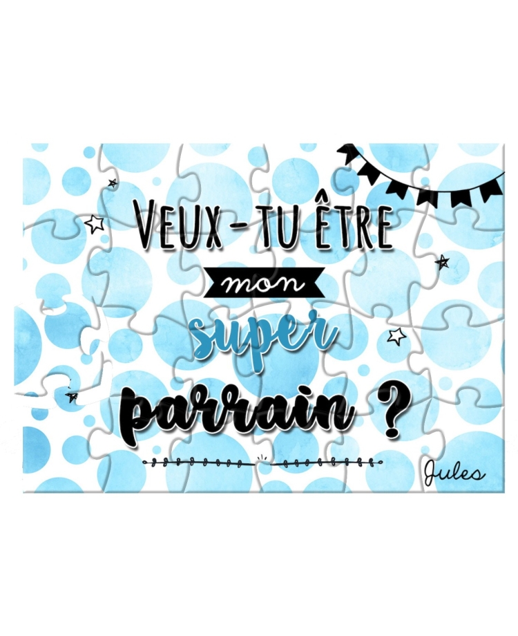 puzzle veux tu etre mon super parrain ?. demande parrain original